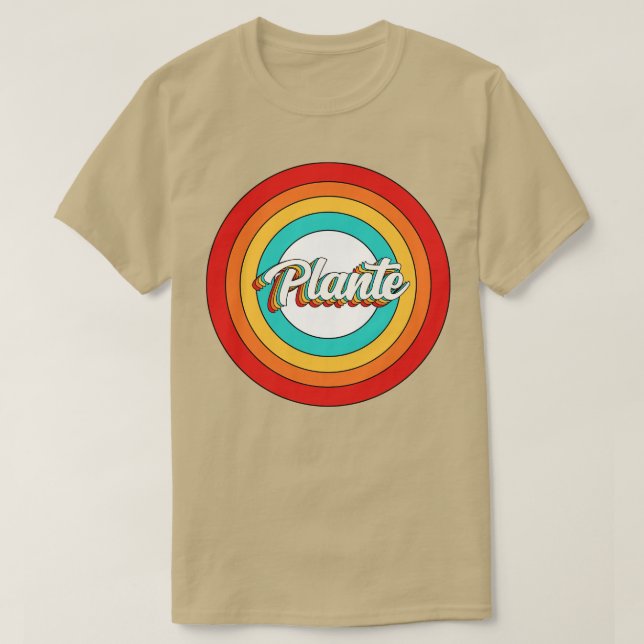 Plantenname Shirt Vintag Planet Circle (Design vorne)