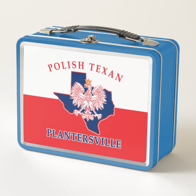 Plantersville Polnisch Texan Metall Brotdose (Vorderseite)