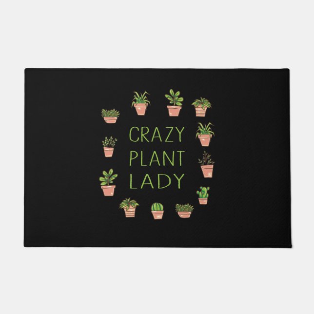 Plants - Crazy Plant Lady Fußmatte (Vorderseite)