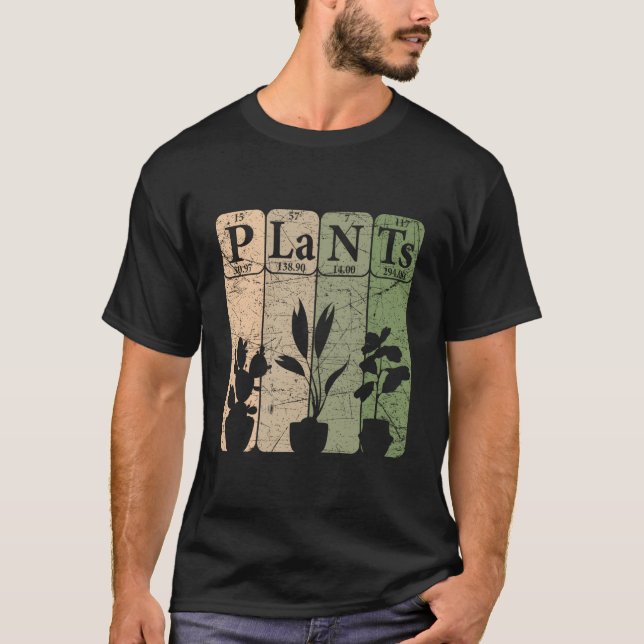 Plants Periodic Table Elets Plant Botany T-Shirt (Vorderseite)