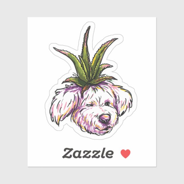 Planty Pup: widerstandsfähig Aufkleber (Blatt)