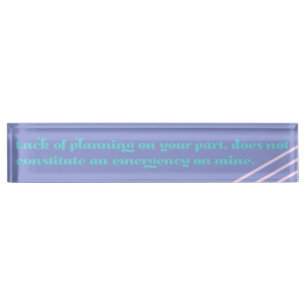Planungsmangel Namensplakette