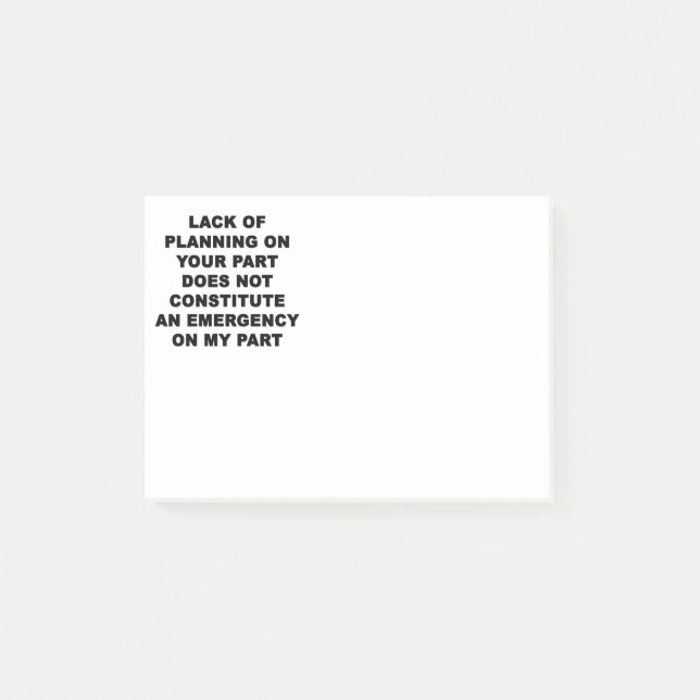 Planungsmangel Post-it Klebezettel (Vorderseite)