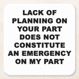 Planungsmangel Rechteckiger Pappuntersetzer