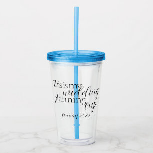 Planungstauchbecher für Hochzeiten Acryltrinkbecher