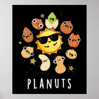 Planuts Funny Astronomy Nuts Pun Dark BG