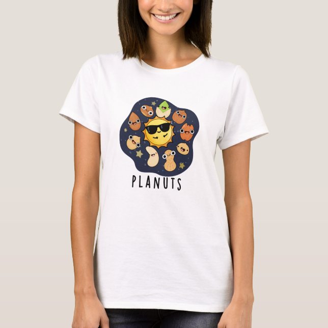 Planuts Funny Astronomy Nuts Pun T-Shirt (Vorderseite)