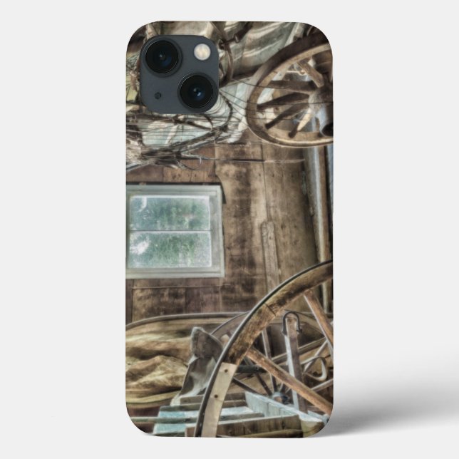 Planwagen, hölzernes Lastwagenrad Case-Mate iPhone Hülle (Rückseite)