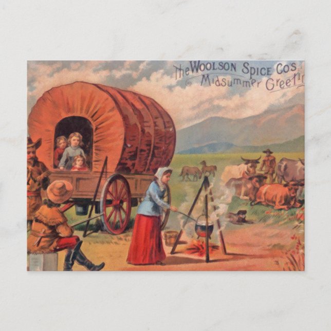 Planwagen Postkarte (Vorderseite)