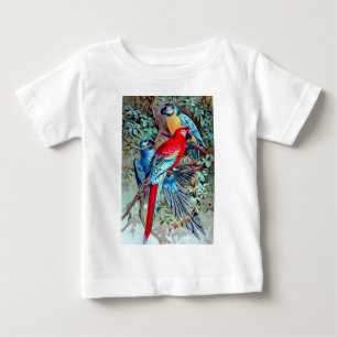 Plappert bunte Malerei der wilden Vögel des Macaw Baby T-shirt