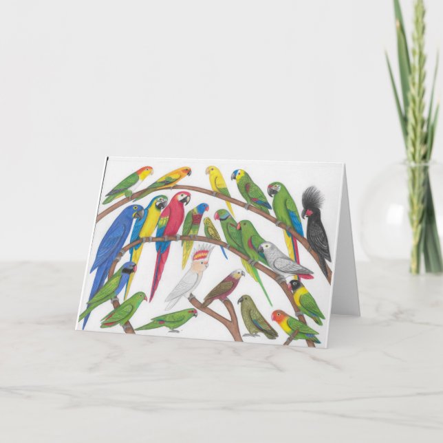 plappert Grußkarte nach Karte (Vorderseite)