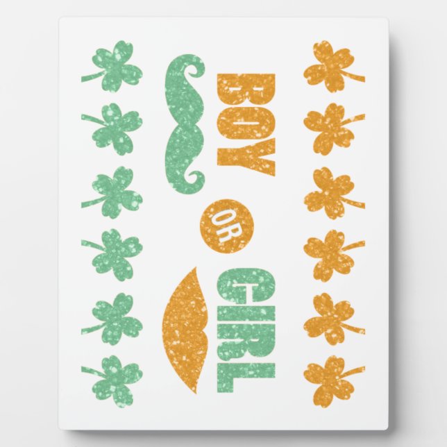 Plaque de la Saint Patrick's Day Gender Fotoplatte (Vorderseite)