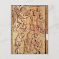 Plaque, die die Heiligen Frauen am Grab darstellen