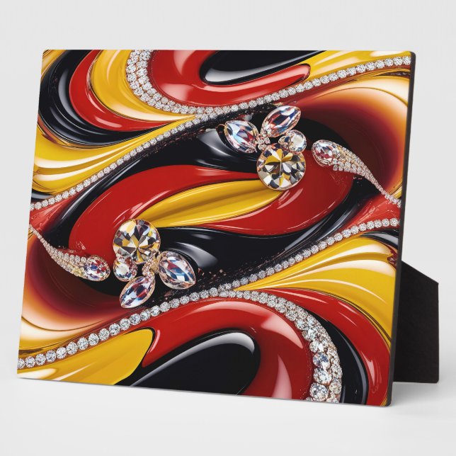 Plaque mit belgischen Farben Modernes Design Fotoplatte (Seite)