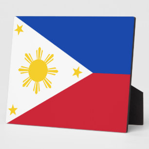Plaque mit der Flagge der Philippinen Fotoplatte