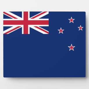 Plaque mit der Flagge Neuseelands Fotoplatte