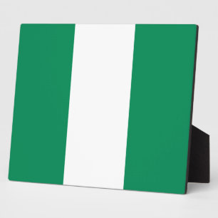 Plaque mit der Flagge Nigerias Fotoplatte