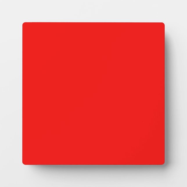 Plaque mit heller Neon Red Background Fotoplatte (Vorderseite)