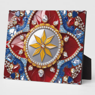 Plaque mit kolumbianischen Farben Modernes Design Fotoplatte