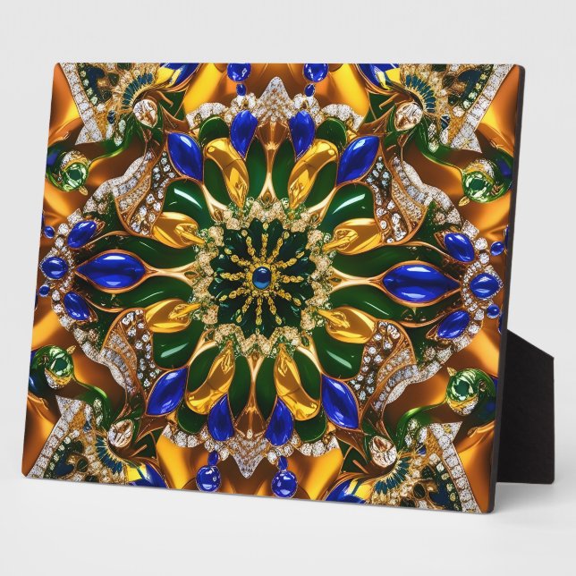 Plaque with Brazil Colors Modernes Design Fotoplatte (Seite)