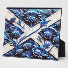Plaque with Scottish Thistles Modern Design Fotoplatte