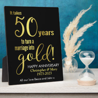 Plaque zum 50. Hochzeitstag Fotoplatte