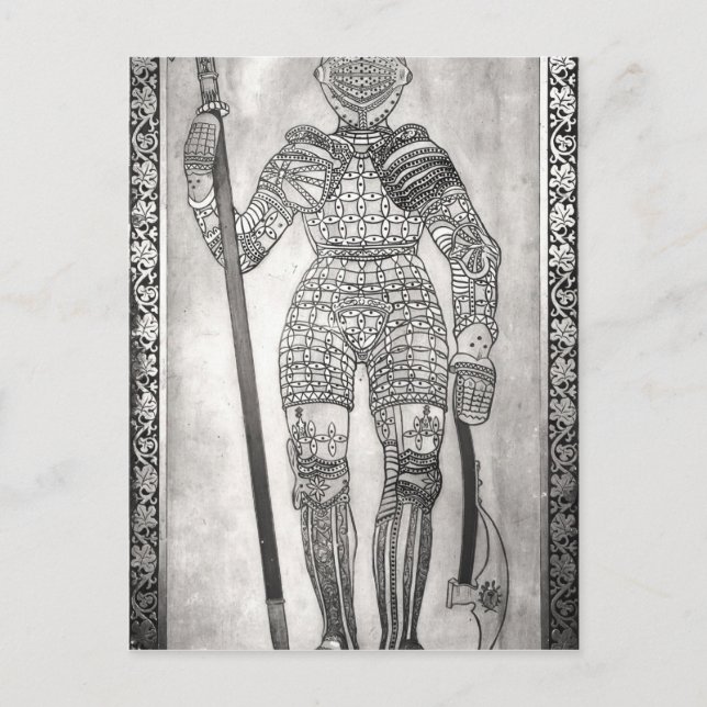 Plaque zur Darstellung der Rüstung von Johanna von Postkarte (Vorderseite)