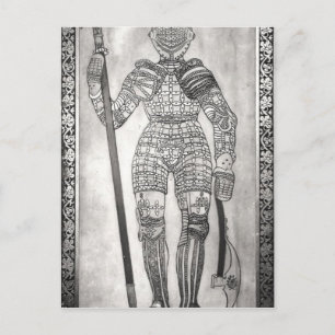 Plaque zur Darstellung der Rüstung von Johanna von Postkarte