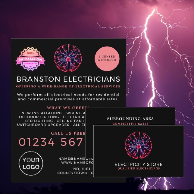 Plasma-Ball, elektrische Werbung Flyer (Von Creator hochgeladen)