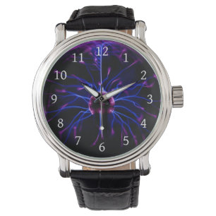 Plasma-Ball-Globe-Stromstrom-Kunst Armbanduhr