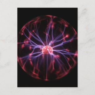 Plasma-Ball Postkarte