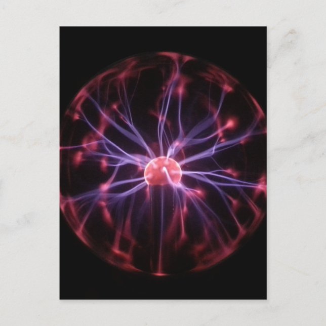 Plasma-Ball Postkarte (Vorderseite)