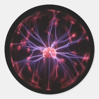 Plasma-Ball Runder Aufkleber
