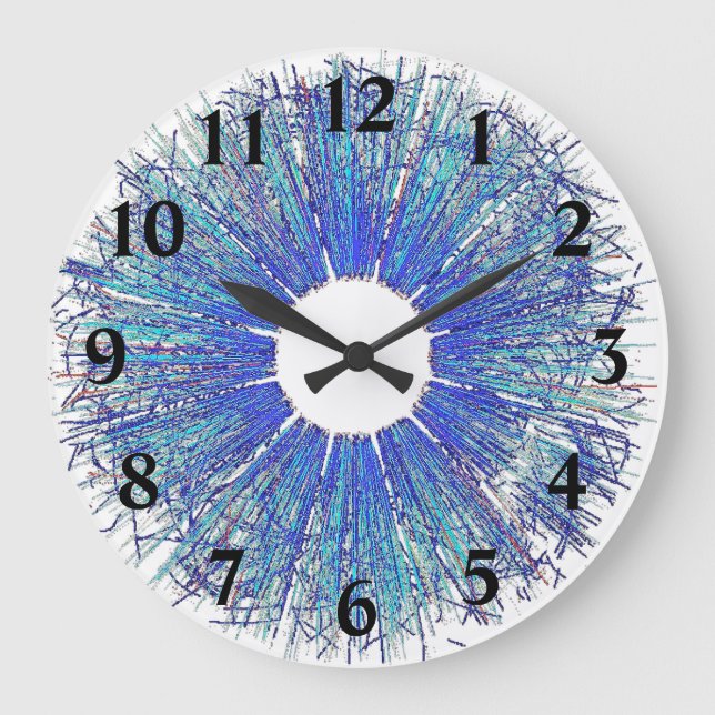 Plasma Debris Große Wanduhr (Vorderseite)
