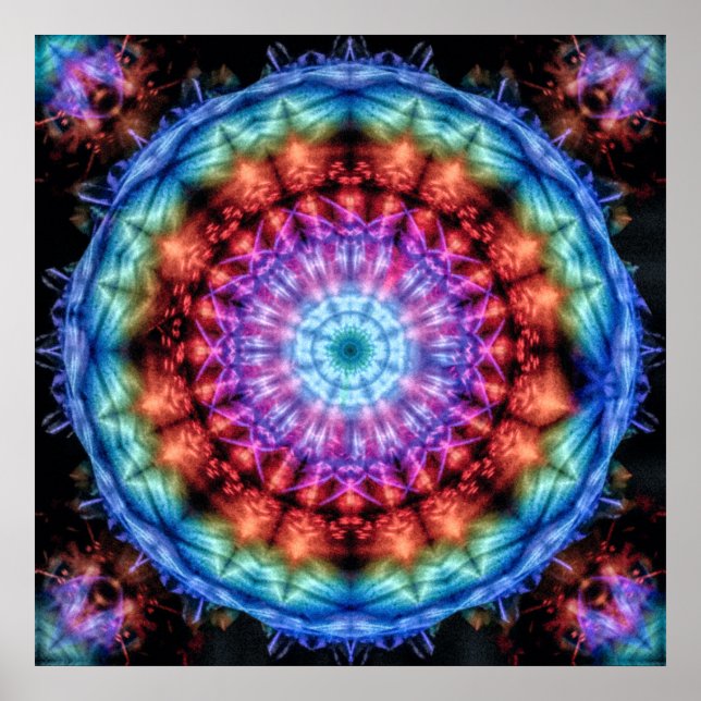 Plasmagoria - Psychdelische Gefärbte Krawatte Mand Poster (Vorne)