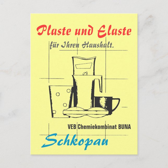 Plaste und Elaste DDR Postkarte (Vorderseite)