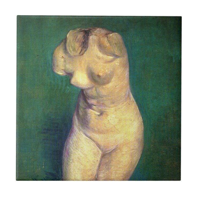 Plaster Statuette Female Torso von Vincent van Gog Fliese (Vorderseite)