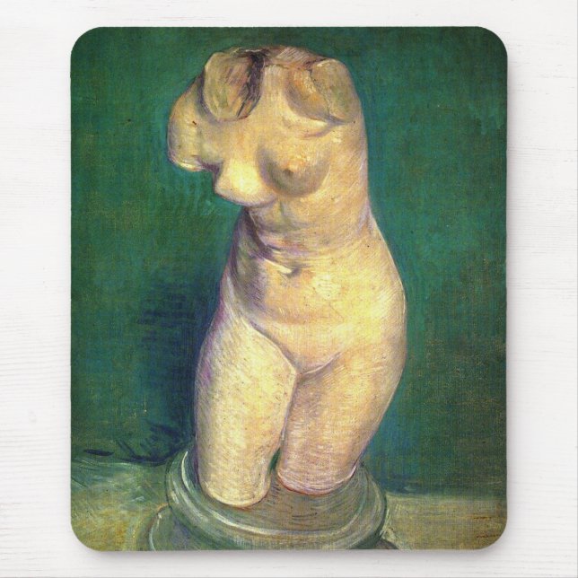 Plaster Statuette Female Torso von Vincent van Gog Mousepad (Vorne)