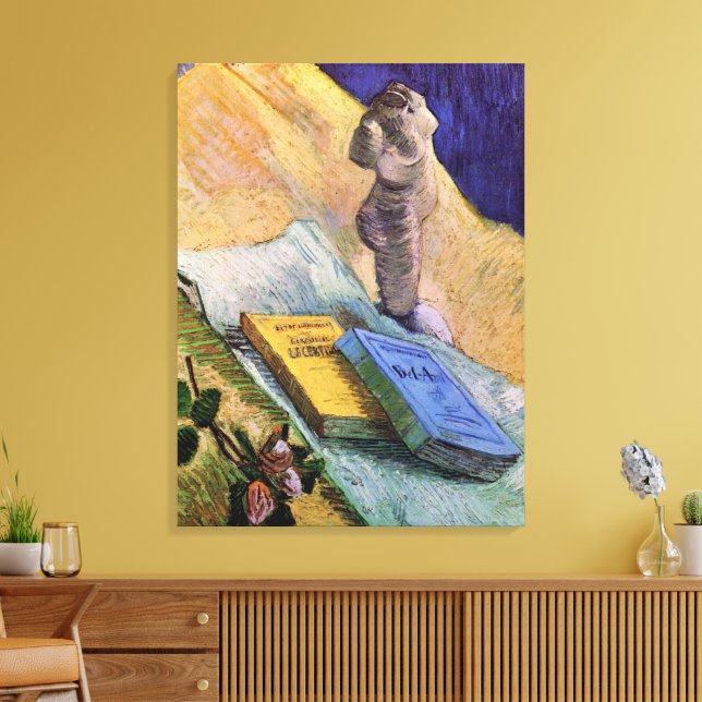 Plaster Statuette Rose und Romane Vincent van Gogh Leinwanddruck (Insitu (Wohnzimmer))