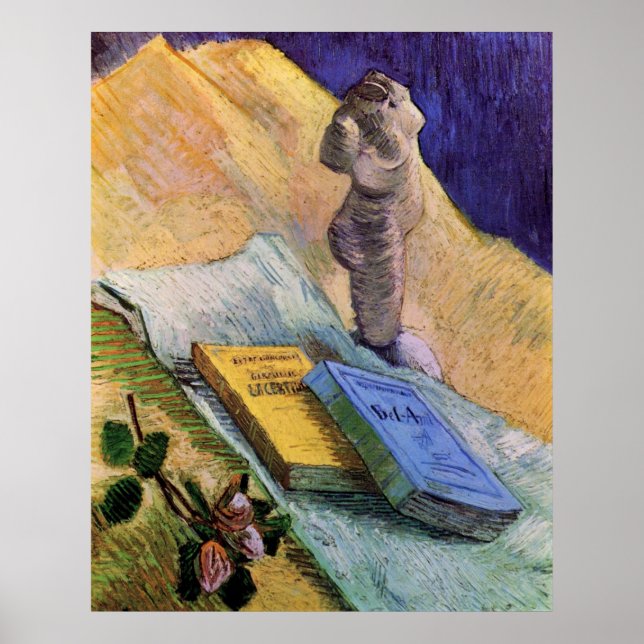 Plaster Statuette Rose und Romane Vincent van Gogh Poster (Vorne)