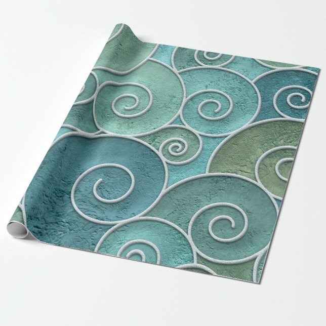 Plaster wall seamless texture with swirls pattern, geschenkpapier (Ungerollt)