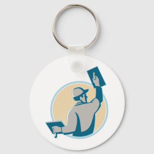 Plasterer-Bauarbeiter Trowel Schlüsselanhänger