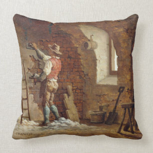 Plasterer, c.1807 (Öl auf Platte) Kissen