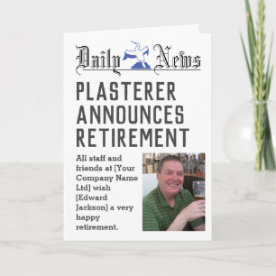 Plasterer-Rentenkarte zur Personalisierung Karte