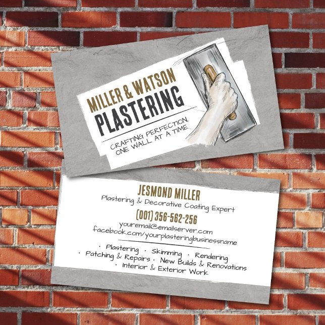 Plastering Services  Visitenkarte (Von Creator hochgeladen)