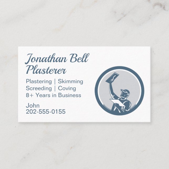 Plastermauerwerk Drywall Business Card Visitenkarte (Vorderseite)