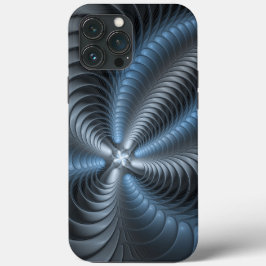 Plastic Blue Gray 3D Fraktal Kunst Modernes Abstra Case-Mate iPhone Hülle
