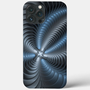 Plastic Blue Gray 3D Fraktal Kunst Modernes Abstra Case-Mate iPhone Hülle