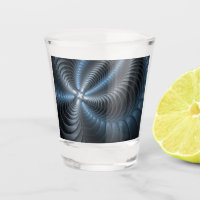 Plastic Blue Gray 3D Fraktal Kunst Modernes Abstra