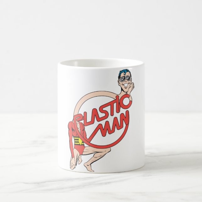 Plastic Man Gummihals-Warnschild Kaffeetasse (Mittel)
